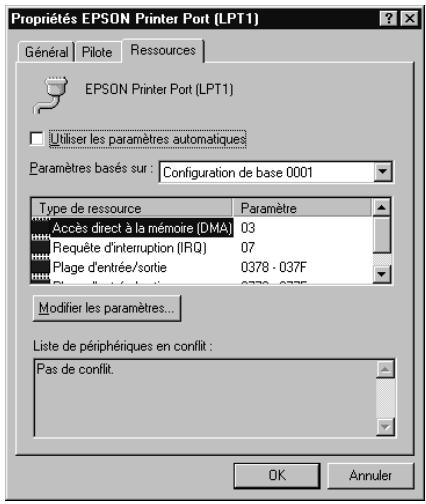 EPSON STYLUS COLOR 880 - Activation du transfert DMA (Windows 95 et 98 uniquement) - 1