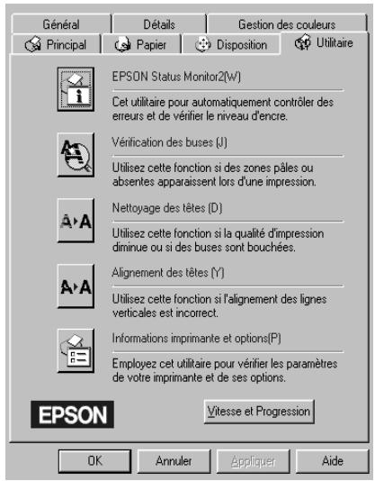 EPSON STYLUS COLOR 880 - Utilisation des utilitaires d'imprimante - 1