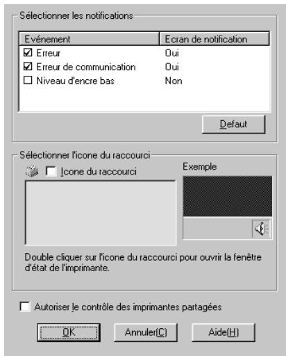 EPSON STYLUS COLOR 880 - Préférences du contrôle - 1