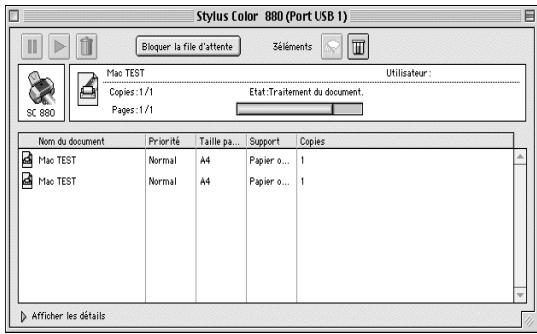 EPSON STYLUS COLOR 880 - Quand l'impression en tâche de fond est activée - 2