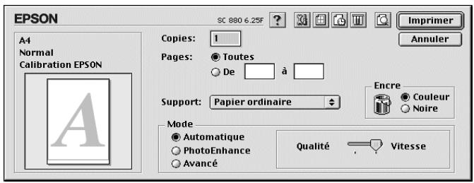 EPSON STYLUS COLOR 880 - Utilisation du mode Automatique - 1