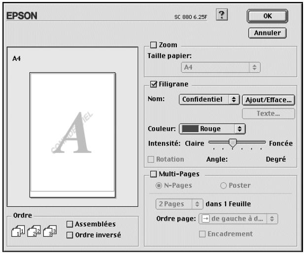 EPSON STYLUS COLOR 880 - Impression d'un filigrane sur votre document - 1