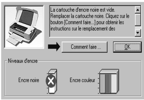EPSON STYLUS COLOR 880 - Messages d'erreur - 1