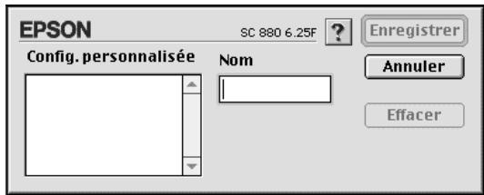 EPSON STYLUS COLOR 880 - Enregistrement et suppression de vos paramètres - 1