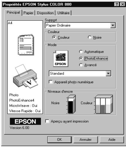 EPSON STYLUS COLOR 880 - Utilisation du mode PhotoEnhance - 1