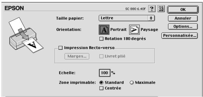 EPSON STYLUS COLOR 880 - Définition des paramètres de mise en page - 1