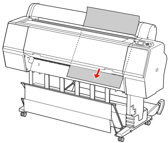 EPSON PRO 7890 - Chargement d'une feuille simple au format A3 ou supérieur / papier épais - 4