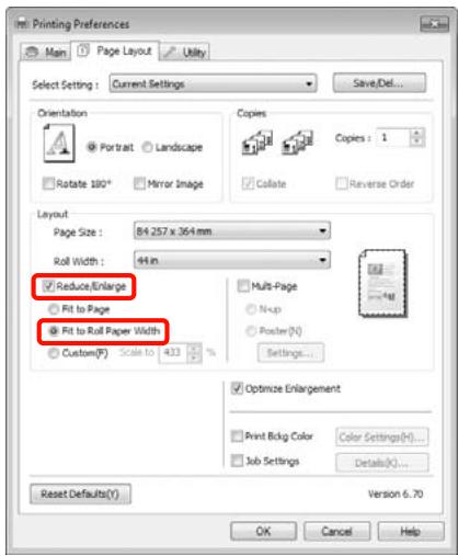 EPSON PRO 7890 - Ajuster à la largeur du papier rouleau (windows uniquement) - 2