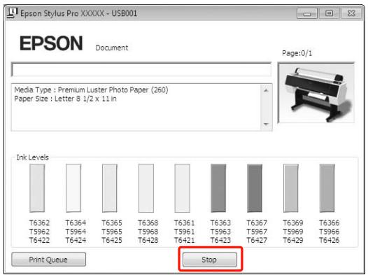 EPSON PRO 7890 - Annulation d'une impression depuis l'ordinateur (windows) - 1