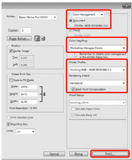 EPSON PRO 7890 - Configuration de la gestion des couleurs avec l'application - 1