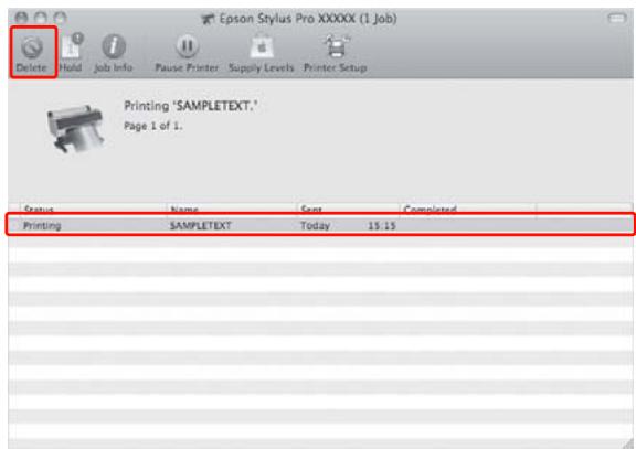 EPSON PRO 9708 - Annulation d'une impression depuis l'ordinateur (Mac OS X) - 4