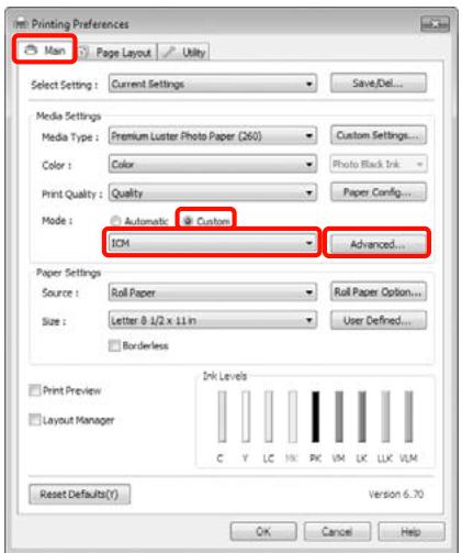 EPSON PRO 9708 - Lorsque you utilisez des applications dotées d'une fonction de gestion des couleurs - 2