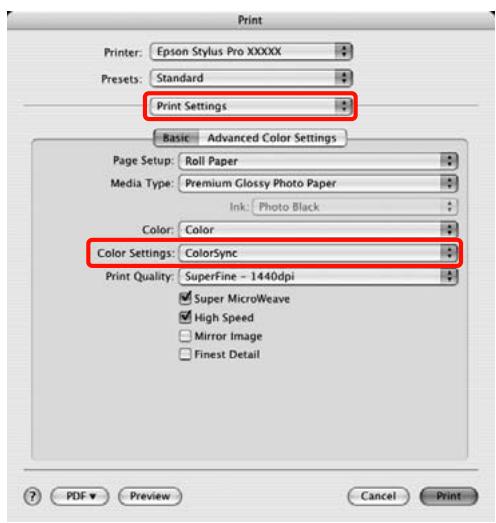 EPSON PRO 9708 - Désactivez les fonctions de gestion des couleurs dans l'application. - 3