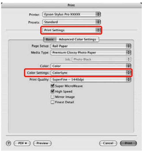 EPSON PRO 9890 - Désactivez les fonctions de gestion des couleurs dans l'application. - 2