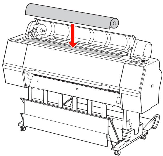 EPSON PRO 9890 - Pour déverrouiller le support de l'adaptateur, appuyez fermement dessus. Déplacez-le ensuite vers la gauche à l'aide de la poignée. - 2
