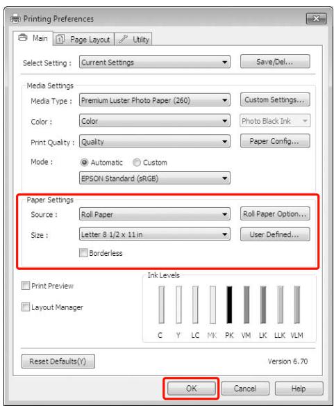 EPSON PRO 9890 - Réglage des paramètres du pilote d'impression - 3