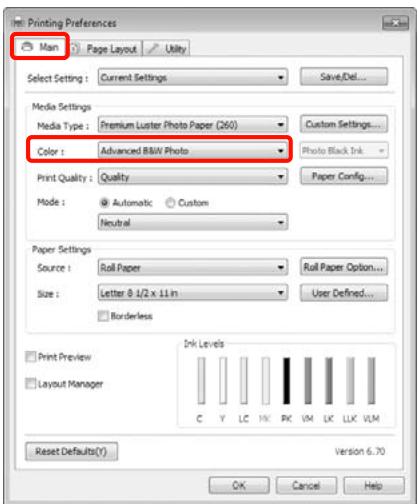 EPSON PRO 9890 - Configuration des paramètres dans Windows - 3