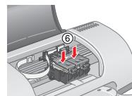 EPSON STYLUS C62 - Installation des cartouches d'encre - 7