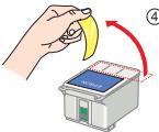 EPSON STYLUS C62 - Installation des cartouches d'encre - 5