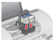 EPSON STYLUS C62 - Installation des cartouches d'encre - 6