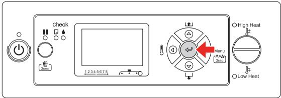 EPSON STYLUS PRO GS6000 - Appuyez sur la touche / pour afficher maintenance, appuyez ensuite sur la touche. - 3