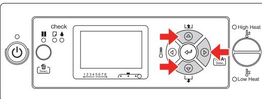 EPSON STYLUS PRO GS6000 - Appuyez sur la touche / pour afficher maintenance, appuyez ensuite sur la touche. - 1