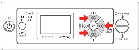 EPSON STYLUS PRO GS6000 - Appuyez sur la touche / pour afficher maintenance, appuyez ensuite sur la touche. - 2