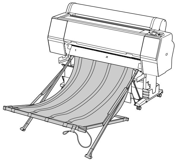 EPSON STYLUS PRO WT7910 - Utilisation du hamac de réception et des guides papier - 1