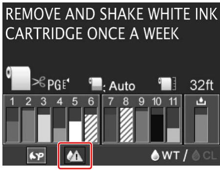 REMOVE AND SHAKE WHITE INK CARTRIDGE ONCE A WEEK PGE Auto 32ft 1 2 3 4 5 6 7 8 9 10 11 WT / CL
