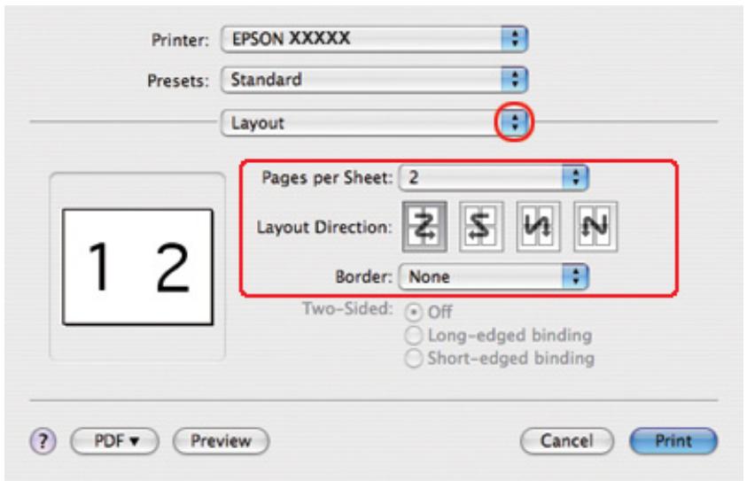 EPSON B-310N,  B-510DN - Paramètres de l'imprimante sous Mac OS X 10.3 ou 10.4 - 3