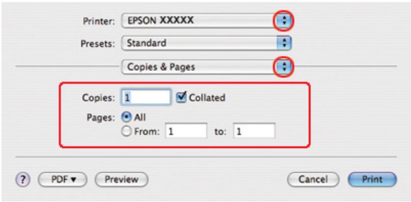 EPSON B-310N,  B-510DN - Paramètres de l'imprimante sous Mac OS X 10.3 ou 10.4 - 2