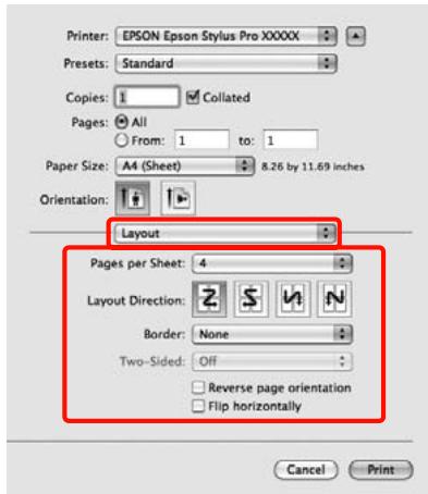 EPSON STYLUS PRO 4900 - Configuration des paramètres sous Mac OS X - 1