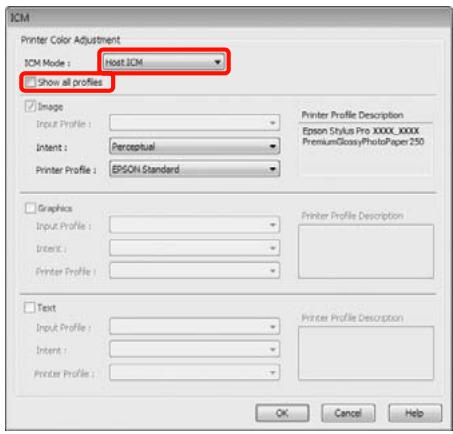 EPSON STYLUS PRO 4900 - Sélectionnez Host ICM (ICM hôte). - 1