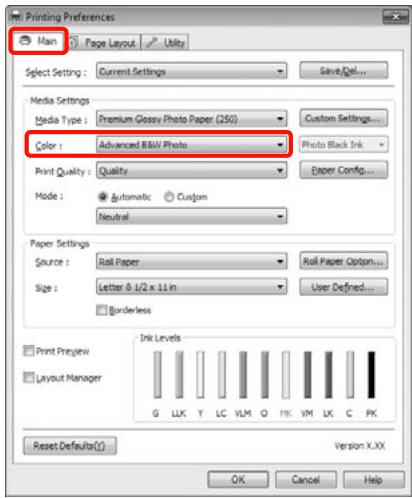 EPSON STYLUS PRO 4900 - Configuration des paramètres dans Windows - 5