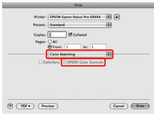 EPSON STYLUS PRO 4900 - Configuration des paramètres sous Mac OS X - 2
