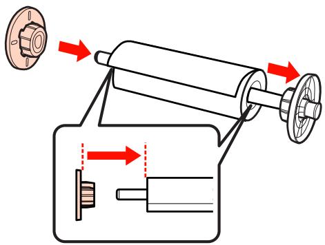 EPSON STYLUS PRO 4900 - Positionnement du papier rouleausur l'axe - 2