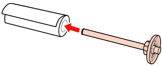 EPSON STYLUS PRO 4900 - Positionnement du papier rouleausur l'axe - 1