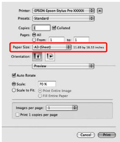 EPSON STYLUS PRO 4900 - Configuration des paramètres sous Mac OS X - 1