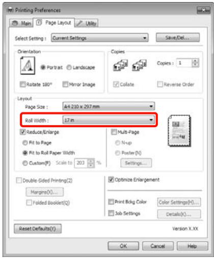 EPSON STYLUS PRO 4900 - Ajuster à la largeur du papier rouleau (Windows uniquely) - 3