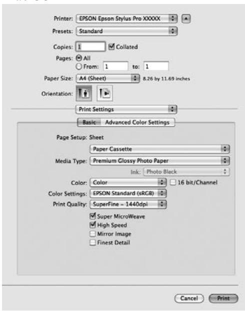 EPSON STYLUS PRO 4900 - Mac OS X - 1