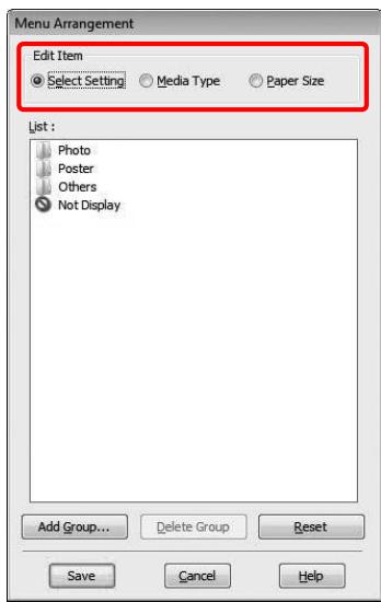 EPSON STYLUS PRO 9700 - Disposition du menu - 4