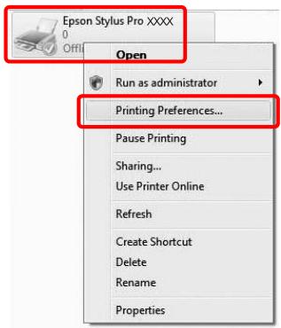 EPSON STYLUS PRO 9700 - Utilisation du logiciel d'impression (Windows) - 2