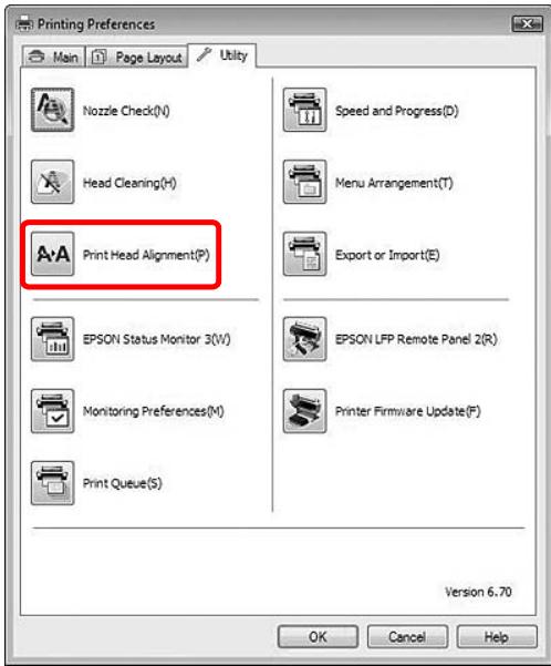 EPSON STYLUS PRO 9700 - Alignement de la tête d'impression à partir de l'ordinateur - 2