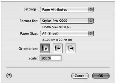 EPSON STYLUS PRO 9700 - Accès à la zone de dialogue Format d'impression - 2