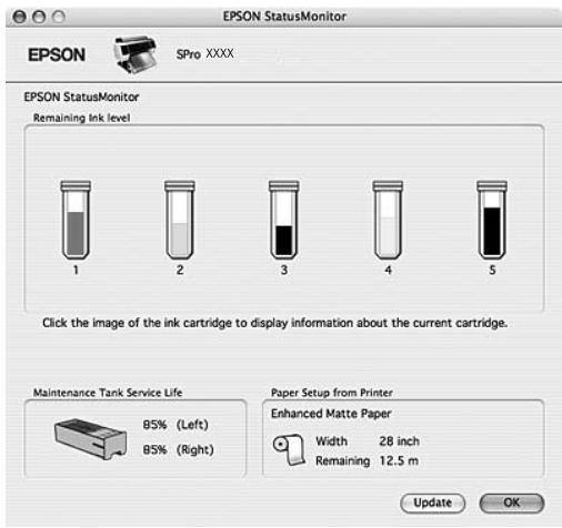 EPSON STYLUS PRO 9700 - Affichage des informations dans EPSON StatusMonitor - 1