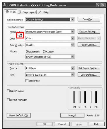 EPSON STYLUS PRO 9700 - Utilisation du logiciel d'impression (Windows) - 1