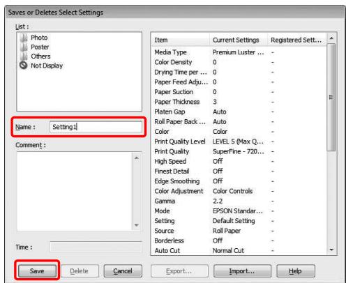 EPSON STYLUS PRO 9700 - Enregistrement comme favors - 2