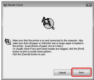 EPSON STYLUS PRO 9700 - Vérification des buses de la tête d'impression à partir de l'ordinateur - 2