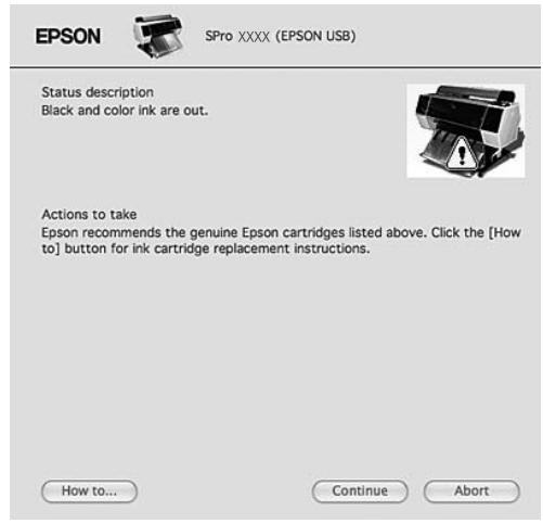 EPSON STYLUS PRO 9700 - Affichage des informations dans EPSON StatusMonitor - 2
