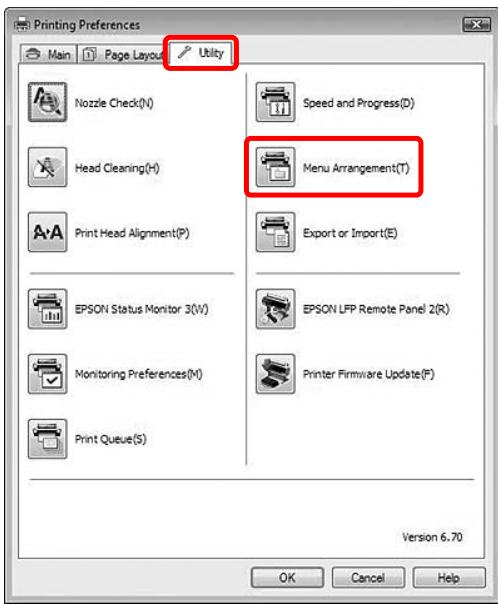 EPSON STYLUS PRO 9700 - Disposition du menu - 2